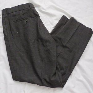 J. Ferrar Slim Fit Charcoal Nailhead Pants Wool Blend